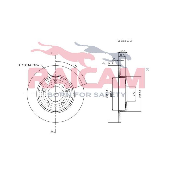 Stabdžių diskas RAICAM RD00408