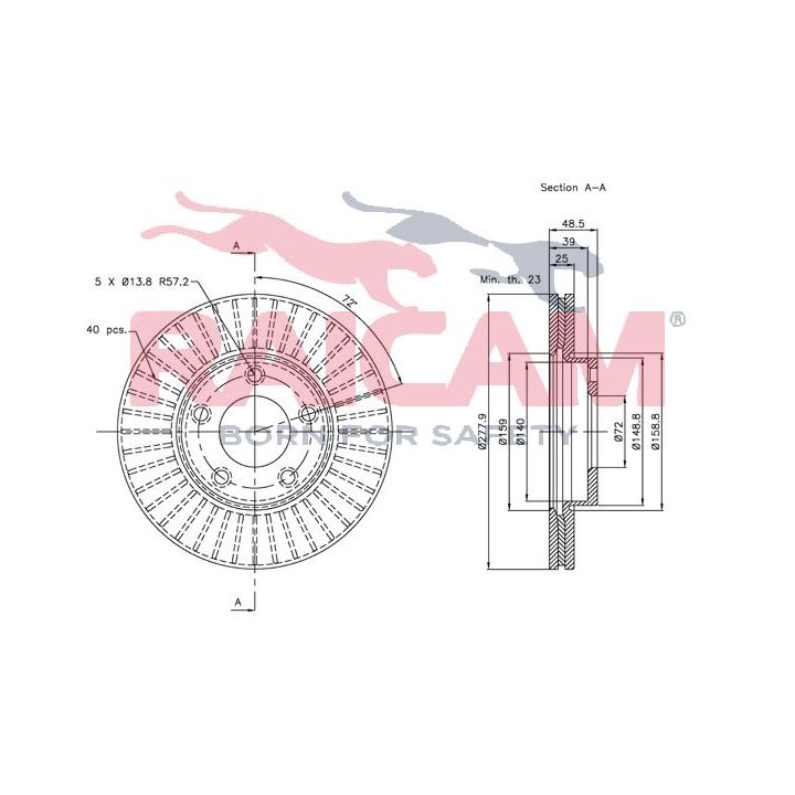 Stabdžių diskas RAICAM RD00409