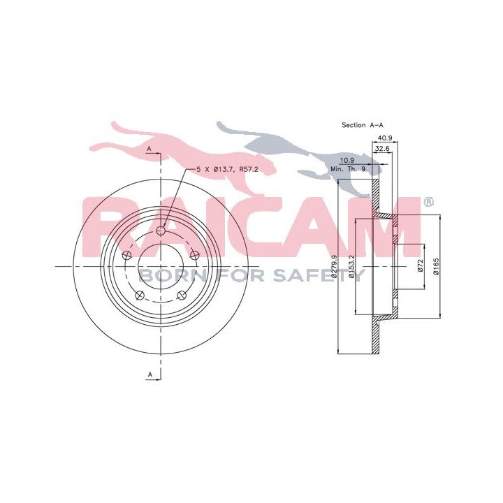 Stabdžių diskas RAICAM RD00410