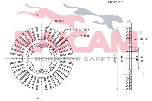Stabdžių diskas RAICAM RD00414