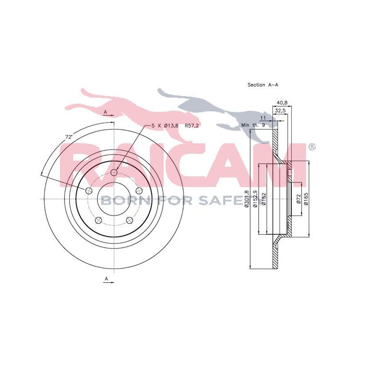 Stabdžių diskas RAICAM RD00417
