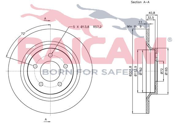 Stabdžių diskas RAICAM RD00417
