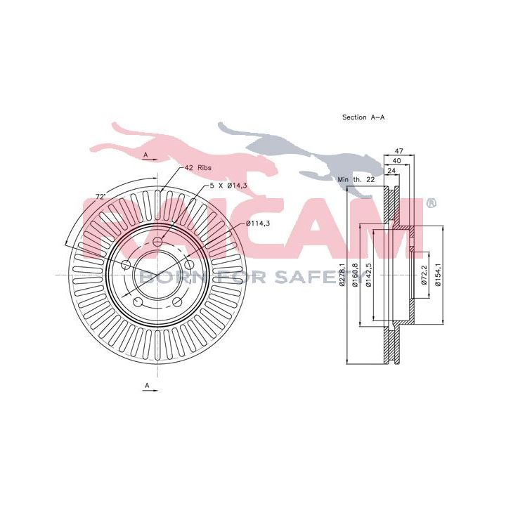 Stabdžių diskas RAICAM RD00418