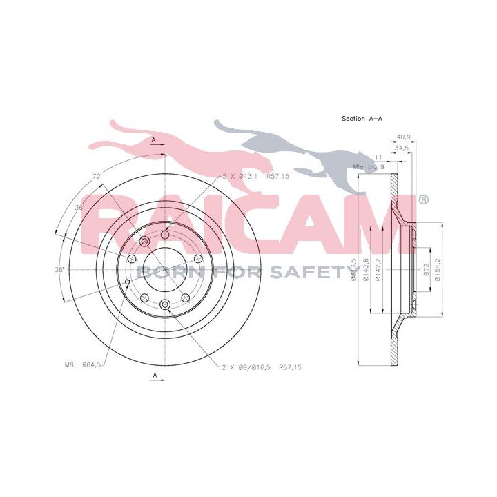Stabdžių diskas RAICAM RD00419