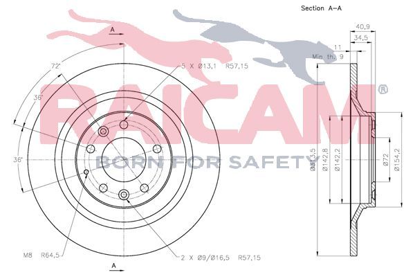 Stabdžių diskas RAICAM RD00419