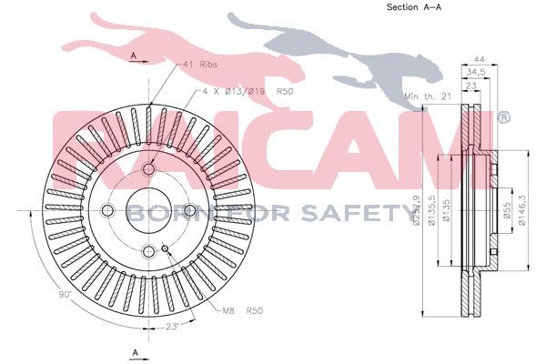 Stabdžių diskas RAICAM RD00421