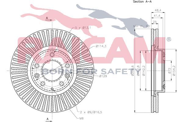 Stabdžių diskas RAICAM RD00422