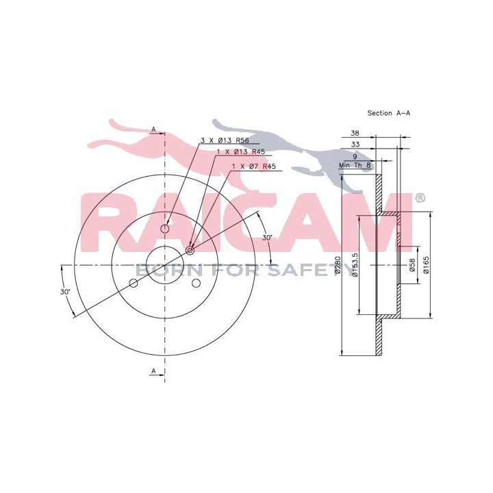 Stabdžių diskas RAICAM RD00462