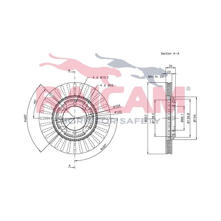 Stabdžių diskas RAICAM RD00506