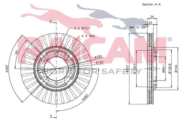 Stabdžių diskas RAICAM RD00506