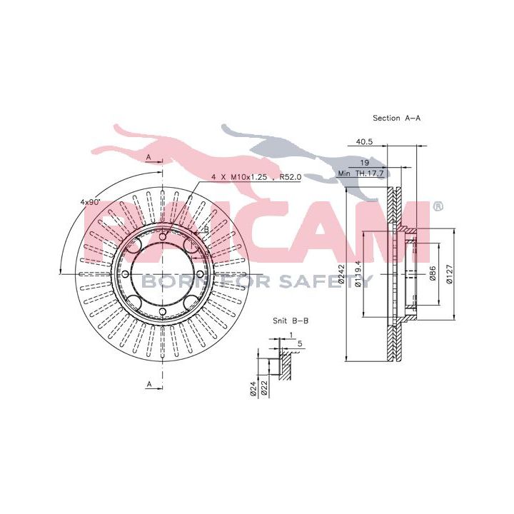 Stabdžių diskas RAICAM RD00507