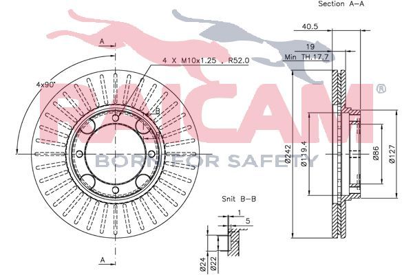 Stabdžių diskas RAICAM RD00507