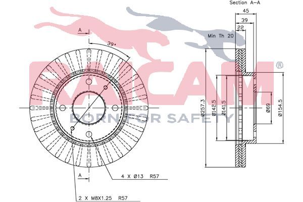 Stabdžių diskas RAICAM RD00508