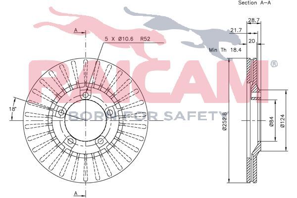 Stabdžių diskas RAICAM RD00509