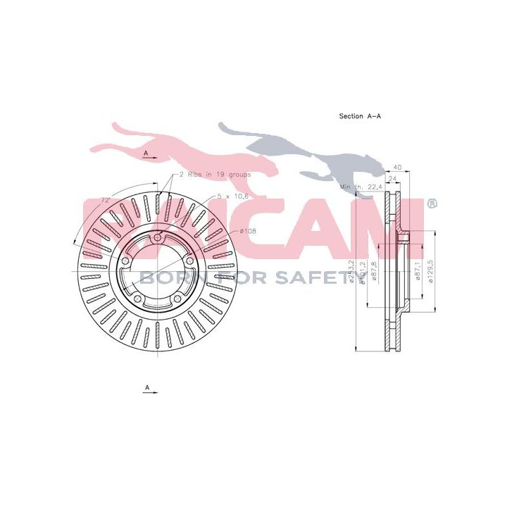 Stabdžių diskas RAICAM RD00510