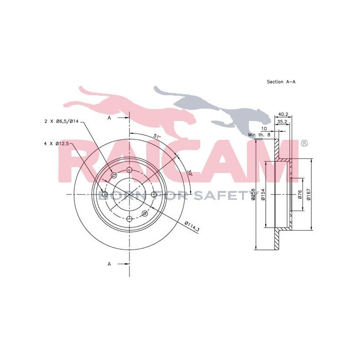 Stabdžių diskas RAICAM RD00511