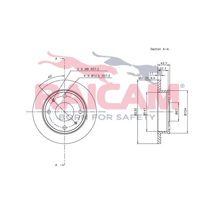 Stabdžių diskas RAICAM RD00512