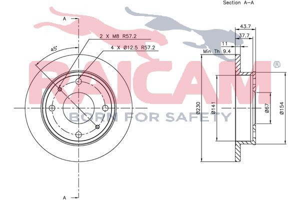 Stabdžių diskas RAICAM RD00512