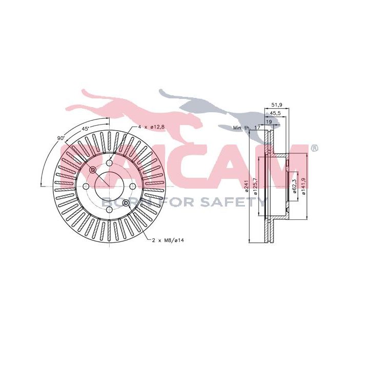 Stabdžių diskas RAICAM RD00514