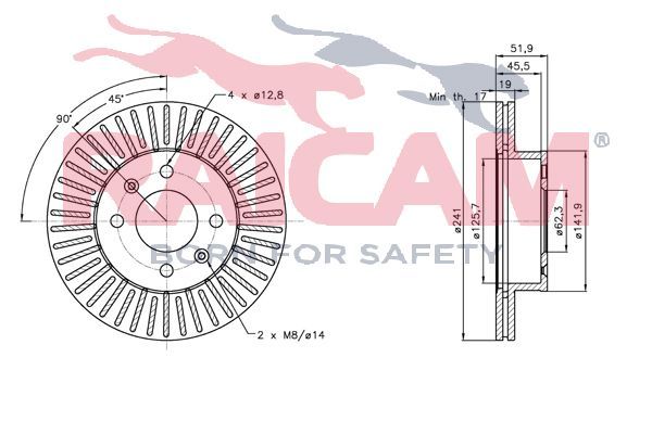 Stabdžių diskas RAICAM RD00514