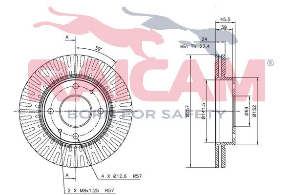 Stabdžių diskas RAICAM RD00516