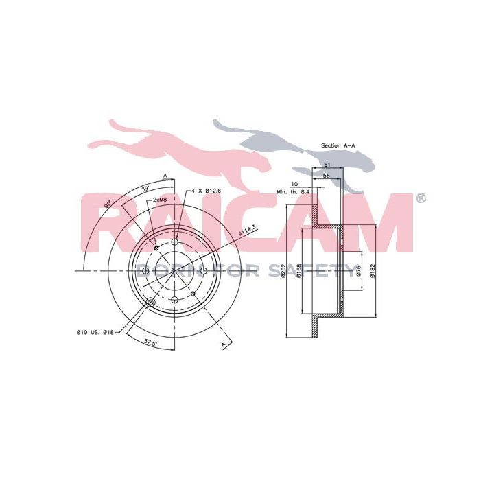 Stabdžių diskas RAICAM RD00517
