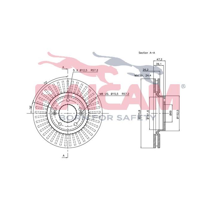 Stabdžių diskas RAICAM RD00518