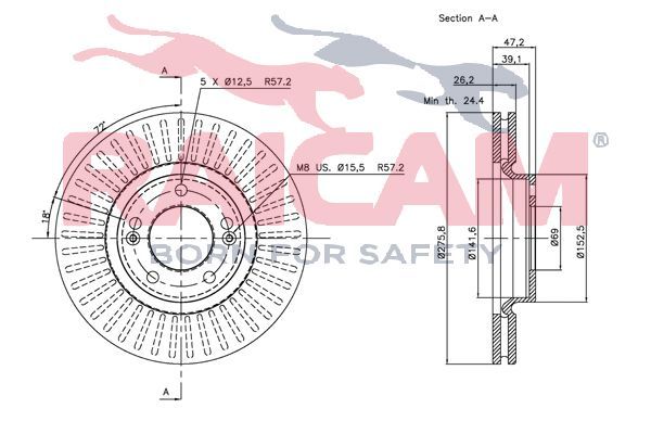 Stabdžių diskas RAICAM RD00518