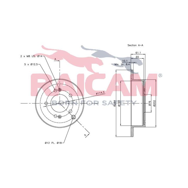 Stabdžių diskas RAICAM RD00519