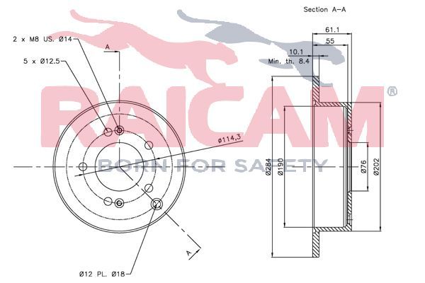 Stabdžių diskas RAICAM RD00519