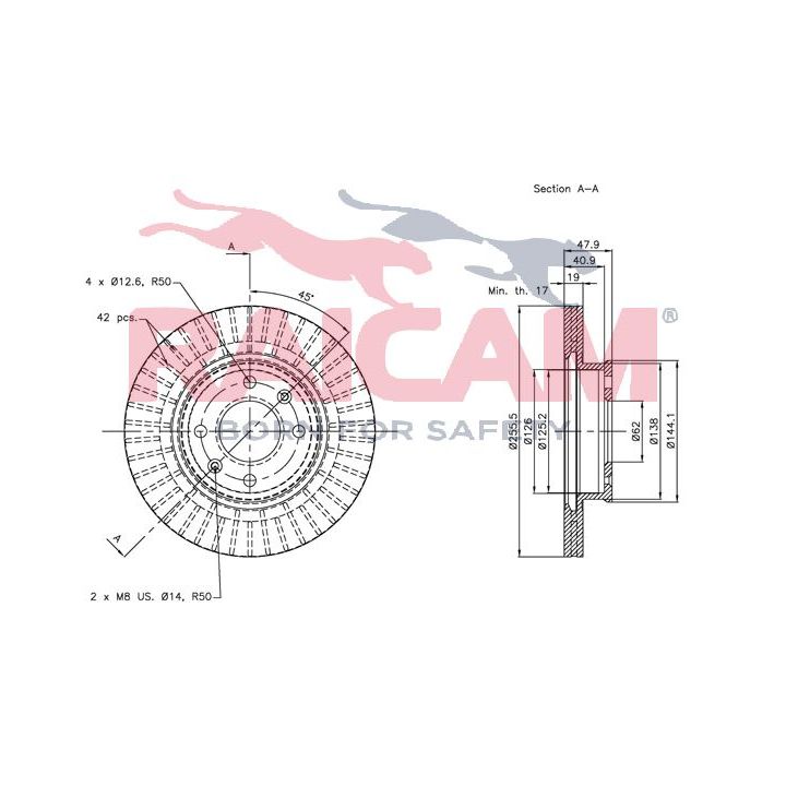 Stabdžių diskas RAICAM RD00522