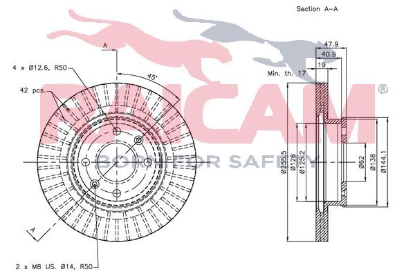 Stabdžių diskas RAICAM RD00522