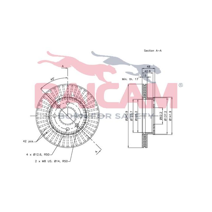 Stabdžių diskas RAICAM RD00523