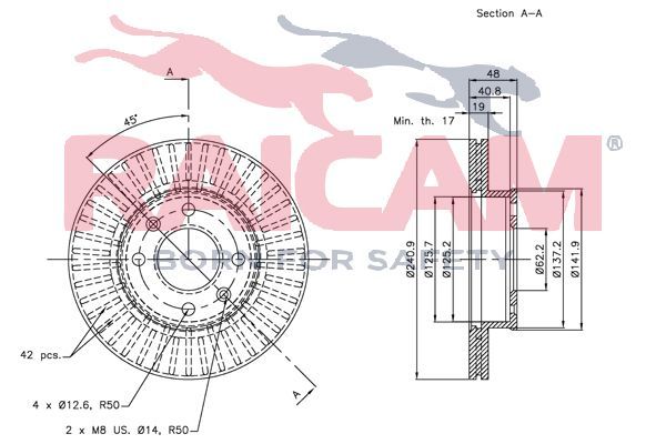 Stabdžių diskas RAICAM RD00523