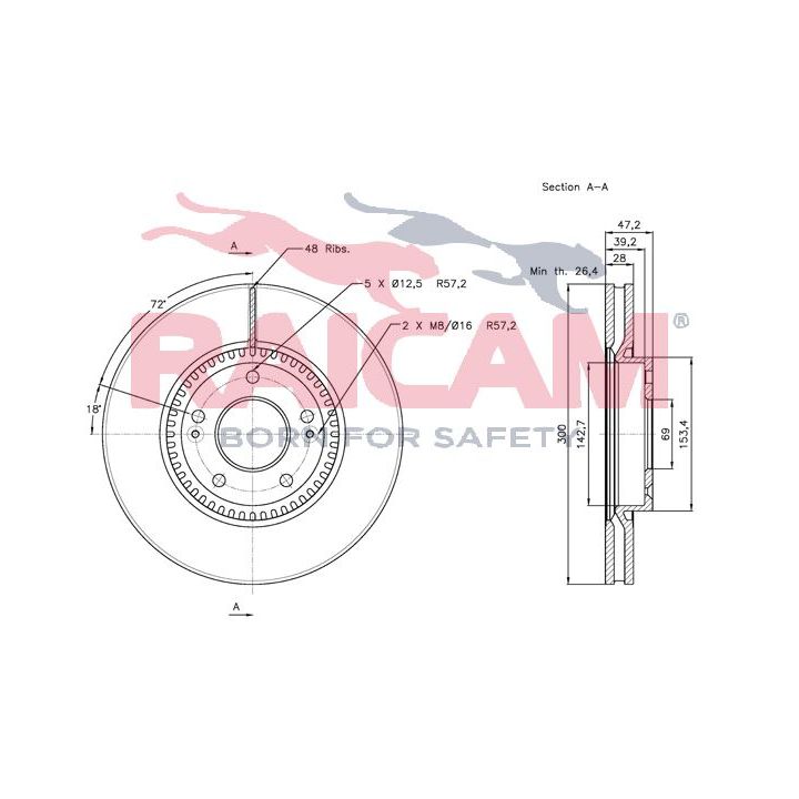 Stabdžių diskas RAICAM RD00526