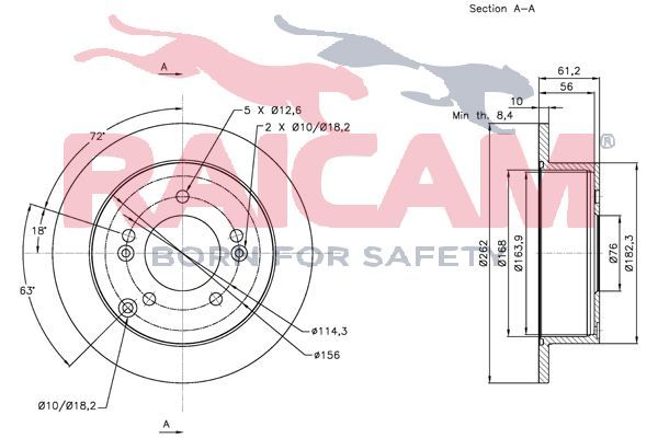 Stabdžių diskas RAICAM RD00528