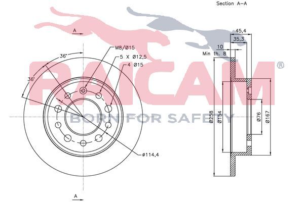 Stabdžių diskas RAICAM RD00530