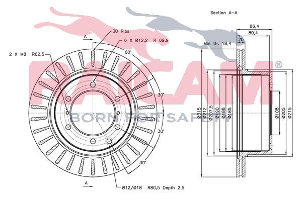 Stabdžių diskas RAICAM RD00531