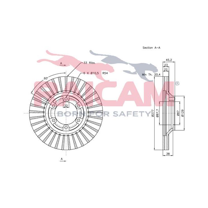 Stabdžių diskas RAICAM RD00533