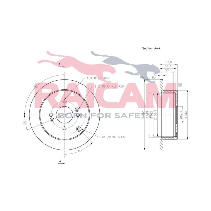 Stabdžių diskas RAICAM RD00534