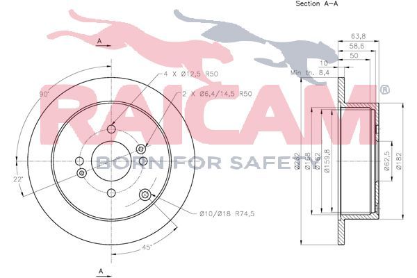 Stabdžių diskas RAICAM RD00534