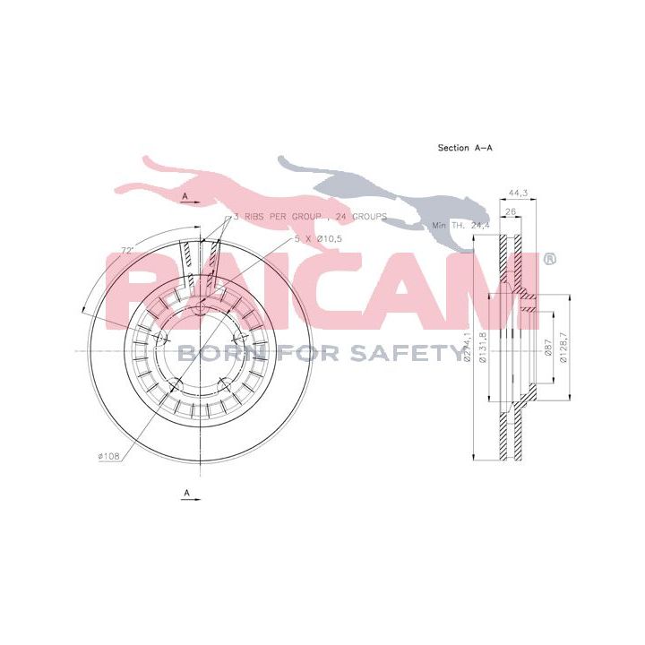 Stabdžių diskas RAICAM RD00538