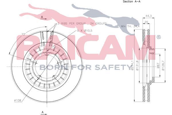 Stabdžių diskas RAICAM RD00538