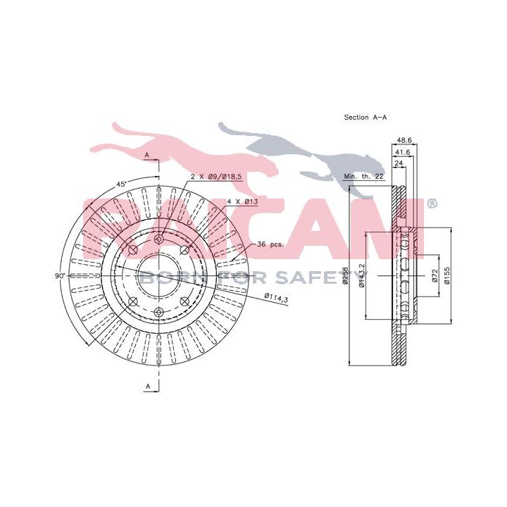 Stabdžių diskas RAICAM RD00542