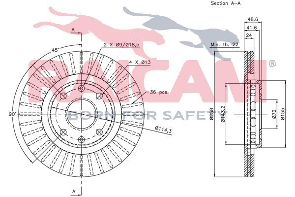 Stabdžių diskas RAICAM RD00542