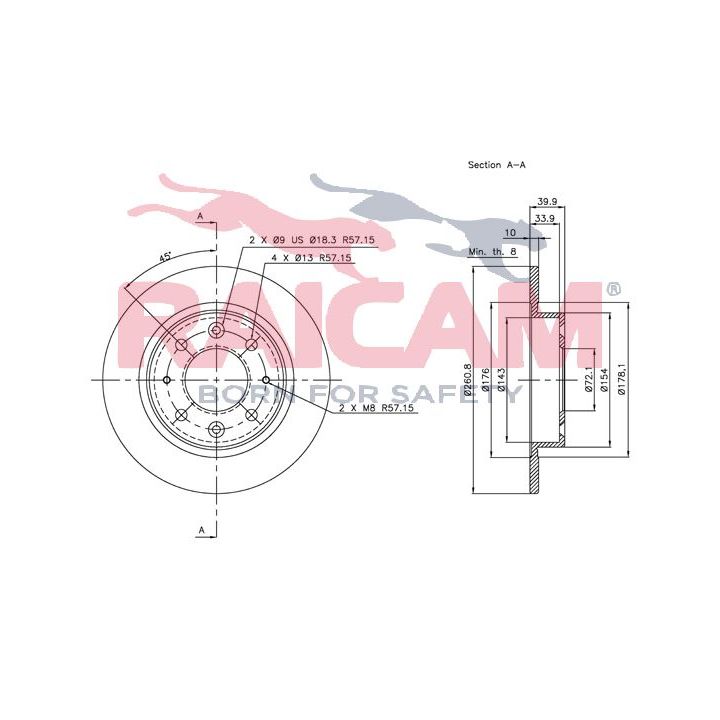 Stabdžių diskas RAICAM RD00543