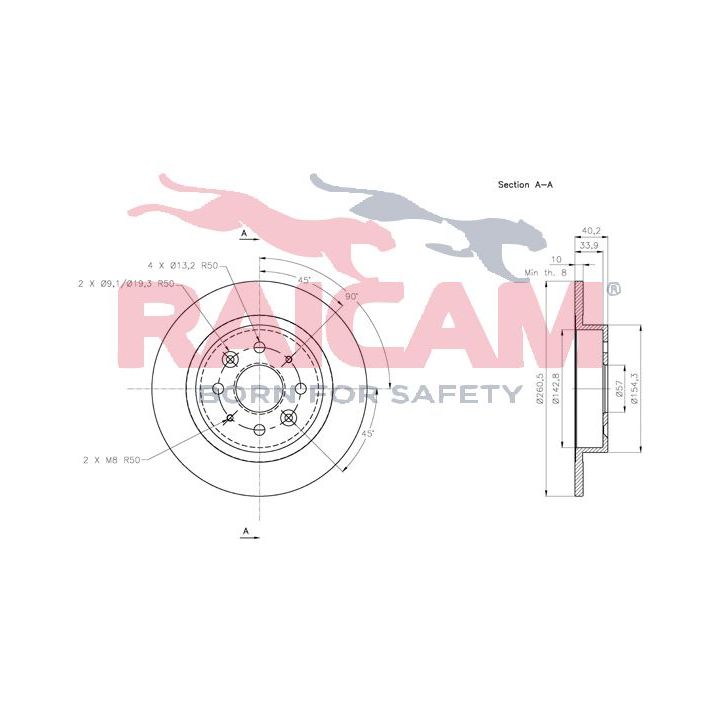 Stabdžių diskas RAICAM RD00547