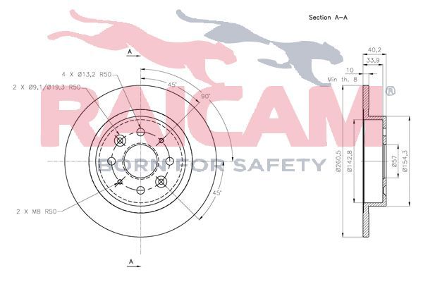 Stabdžių diskas RAICAM RD00547