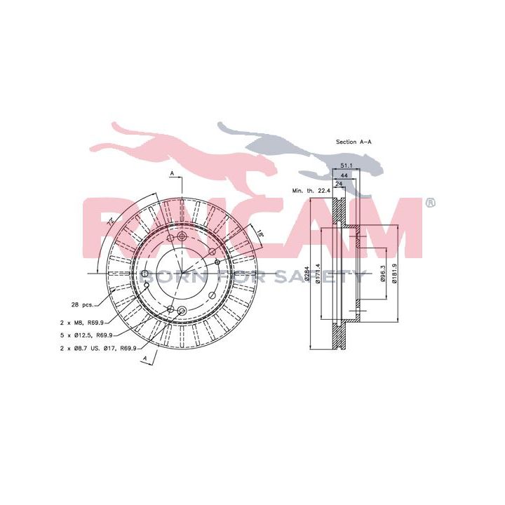Stabdžių diskas RAICAM RD00548