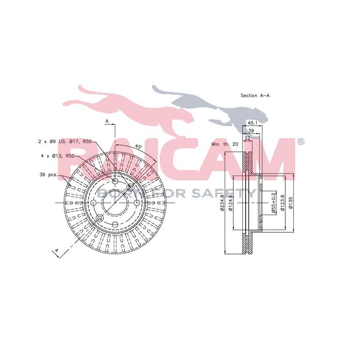 Stabdžių diskas RAICAM RD00549